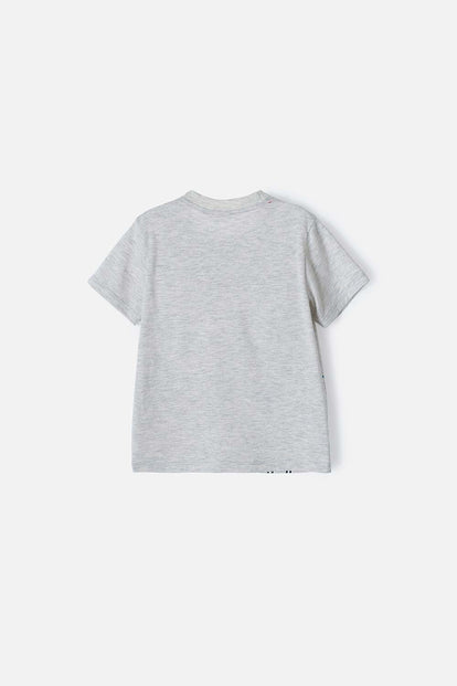 CAMISETA DE LA NASA GRIS MANGA CORTA PARA NIÑO 2T A 5T