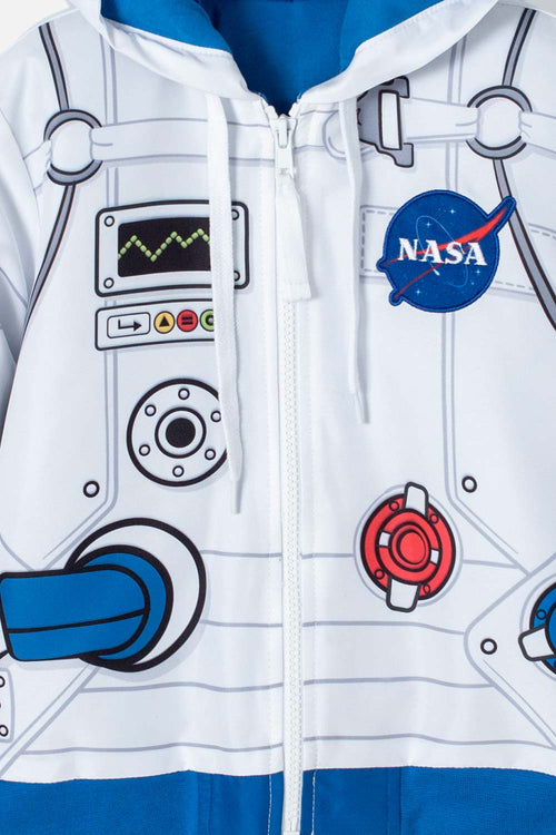 Card slide image -  CHAQUETA DE LA NASA ABIERTO BLANCA Y AZUL PARA NIÑO 2T A 5T