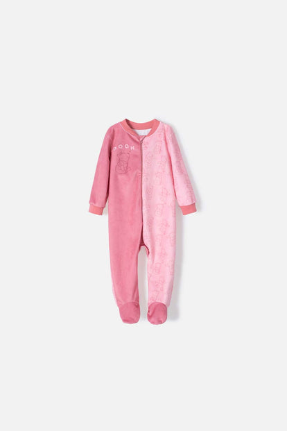  PIJAMA ENTERIZO DE WINNIE THE POOH ROSADA PARA BEBE NIÑA