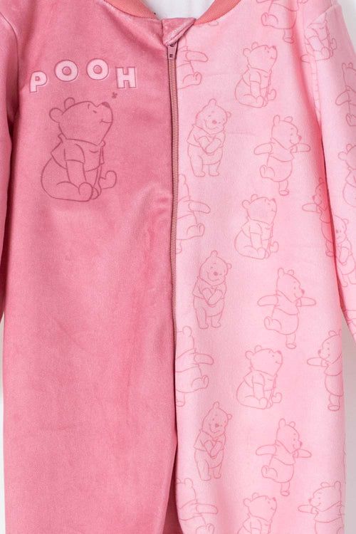 Card slide image -  PIJAMA ENTERIZO DE WINNIE THE POOH ROSADA PARA BEBE NIÑA