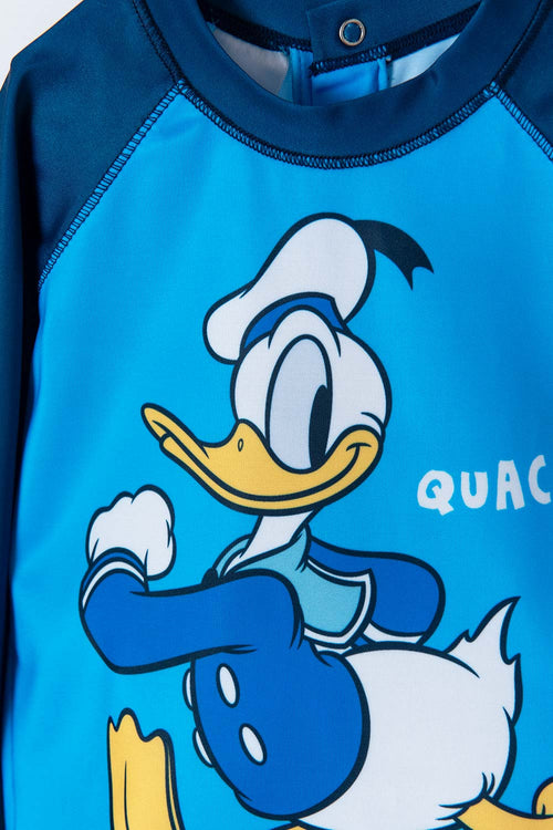 Card slide image -  CONJUNTO DE BAÑO DE DONALD MANGA LARGA AZUL PARA BEBÉ NIÑO