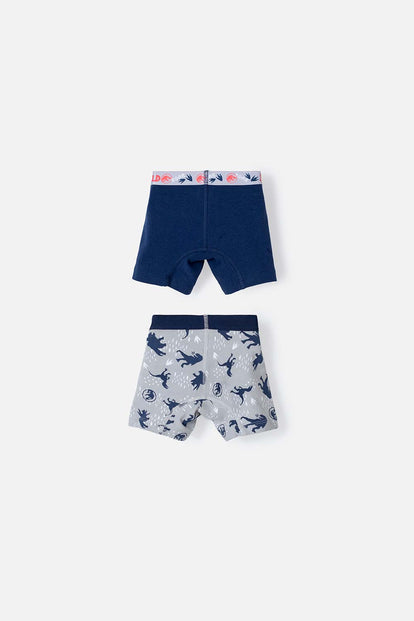 BOXER X2 DE JURASSIC WORLD AZUL Y BLANCO PARA NIÑO 2T A 5T