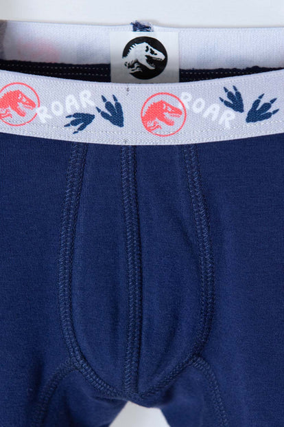 BOXER X2 DE JURASSIC WORLD AZUL Y BLANCO PARA NIÑO 2T A 5T