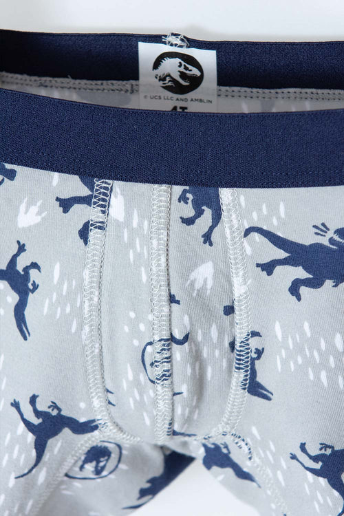 BOXER X2 DE JURASSIC WORLD AZUL Y BLANCO PARA NIÑO 2T A 5T