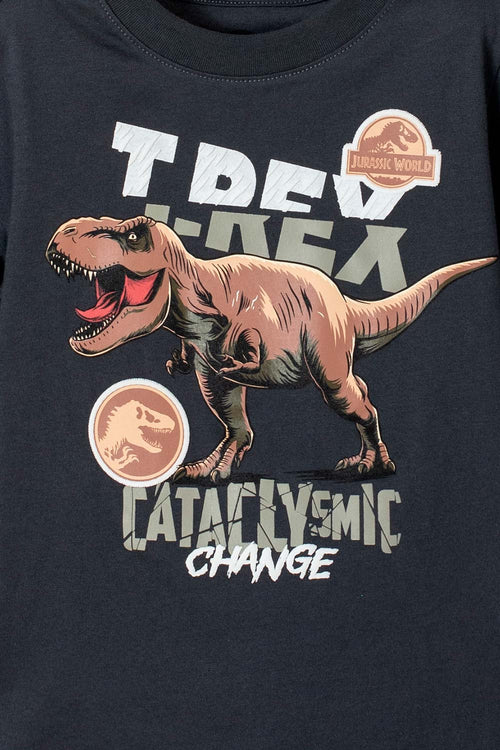 Card slide image -  CONJUNTO DE JURASSIC WORLD MANGA CORTA VERDE PARA NIÑO
