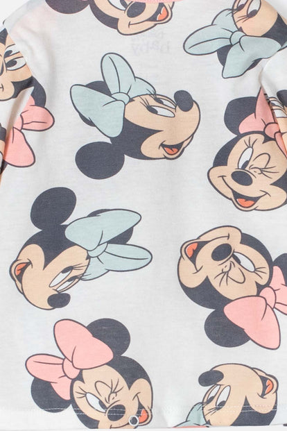 PIJAMA DE MINNIE MOUSE MULTICOLOR CON PANTALÓN LARGO PARA BEBÉ NIÑA