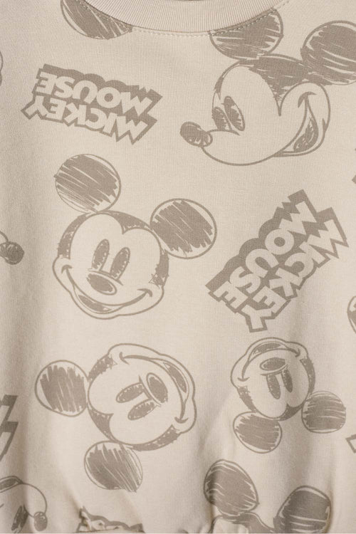 Card slide image -  CONJUNTO DE MICKEY MOUSE MANGA LARGA CAQUI PARA NIÑO