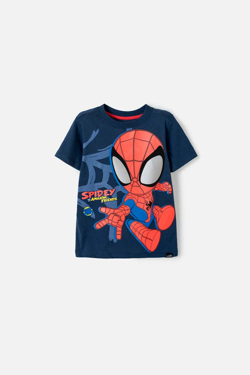 Card slide image -  CAMISETA DE SPIDER-MAN MANGA CORTA AZUL PARA NIÑO