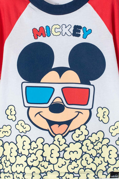 PIJAMA DE MICKEY MOUSE MULTICOLOR DE MANGA CORTA PARA NIÑO 2T A 5T