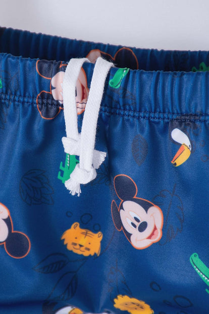  CONJUNTO DE BAÑO DE MICKEY MOUSE MULTICOLOR MANGA LARGA PARA BEBÉ NIÑO
