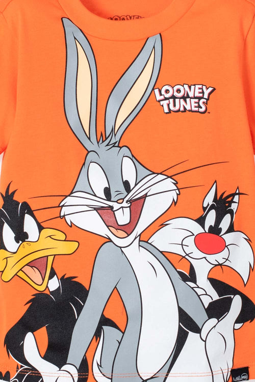 Card slide image -  PIJAMA DE LOONEY TUNES MANGA CORTA MULTICOLOR PARA NIÑO 2T A 5T