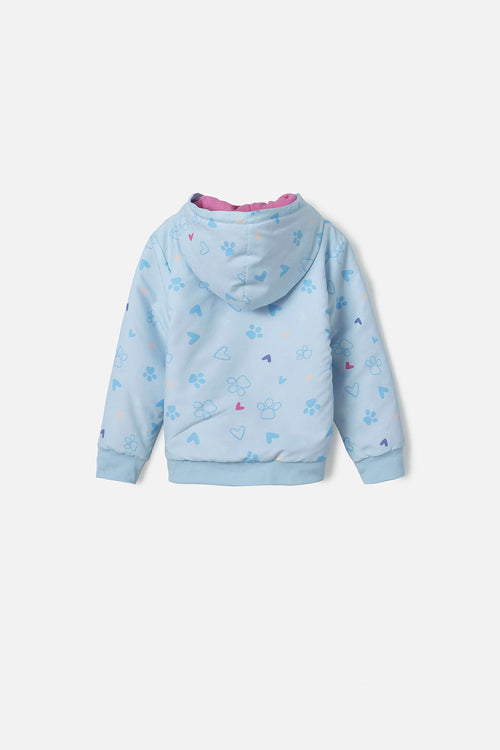 Card slide image -  CHAQUETA DE PAW PATROL AZUL CLARO CON CAPUCHA PARA NIÑA 2T A 5T