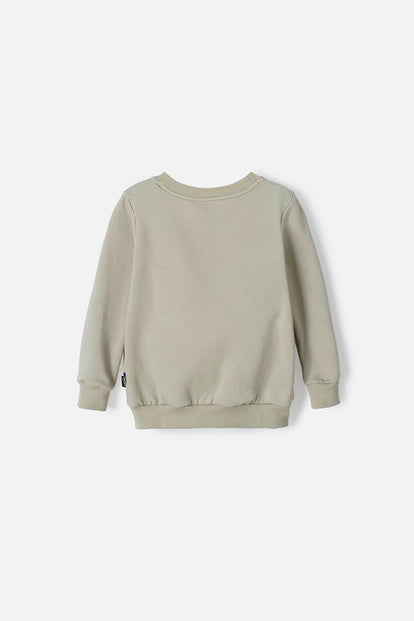 BUZO DE MICKEY MOUSE CERRADO VERDE OLIVA PARA NIÑO 2T A 5T