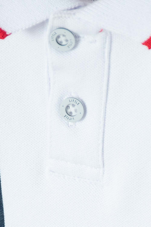 Card slide image -  CAMISETA TIPO POLO NASA BLANCO PARA NIÑO 2T A 5T