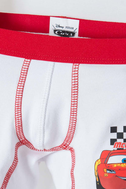 PACK X2 BOXER DE CARS ROJO Y BLANCO PARA NIÑO 2T A 5T
