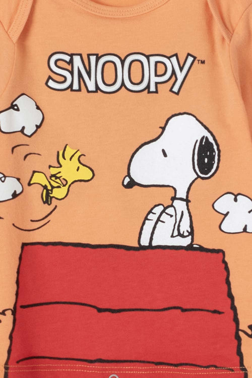 PIJAMA DE SNOOPY MULTICOLOR DE MANGA CORTA PARA NIÑO 2T A 5T