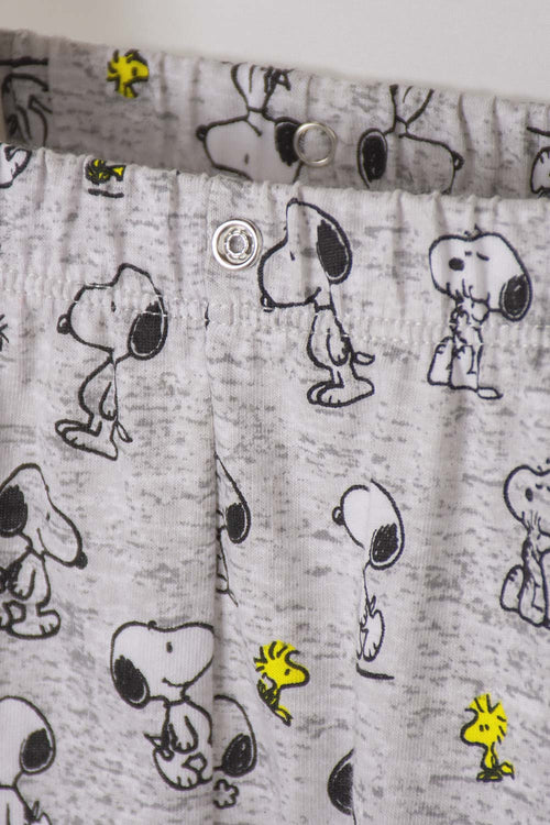 PIJAMA DE SNOOPY MULTICOLOR DE MANGA CORTA PARA NIÑO 2T A 5T