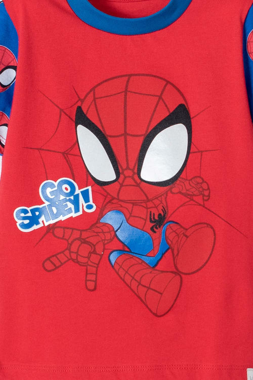 Card slide image -  PIJAMA SPIDEY AND HIS AMAZING FRIENDS AZUL Y ROJO PARA NIÑO 2T A 5T