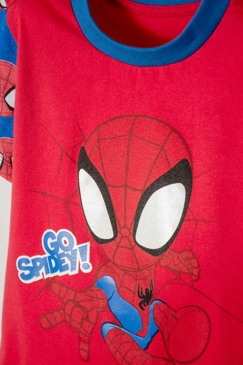 Card slide image -  PIJAMA SPIDEY AND HIS AMAZING FRIENDS AZUL Y ROJO PARA NIÑO 2T A 5T