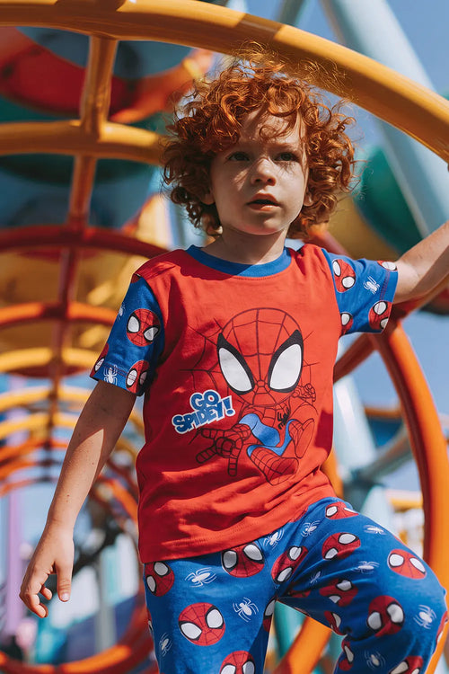 PIJAMA SPIDEY AND HIS AMAZING FRIENDS AZUL Y ROJO PARA NIÑO 2T A 5T