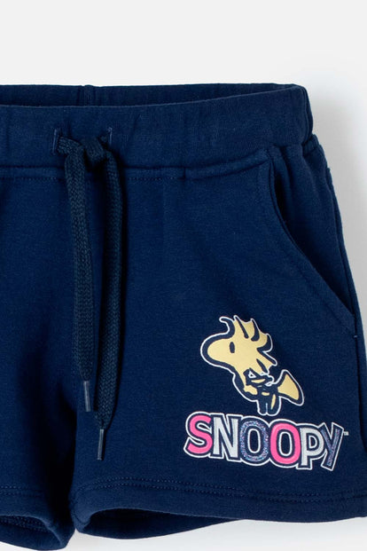  CONJUNTO DE SNOOPY MULTICOLOR DE PANTALÓN CORTO PARA NIÑA 2T A 5T