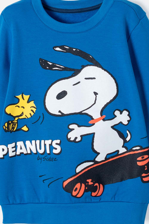 Card slide image -  CONJUNTO DE SNOOPY AZUL REY Y AZUL OSCURO CON JOGGER PARA NIÑO 2T A 5T