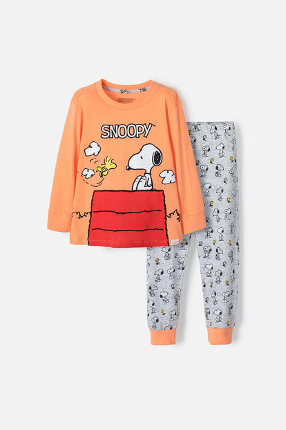 PIJAMA SNOOPY MANGA LARGA MULTICOLOR PARA NIÑO 2T A 5T