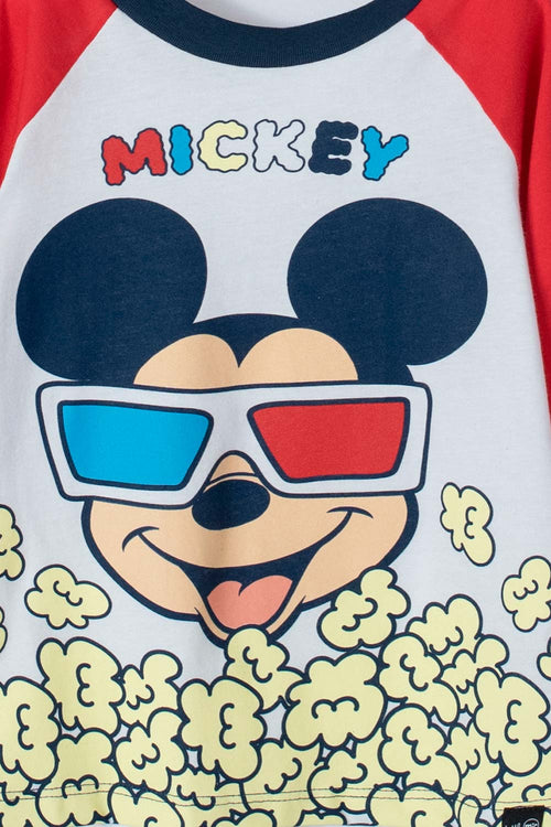 PIJAMA DE MICKEY DE PANTALON LARGO MULTICOLOR PARA NIÑO 2T A 5T
