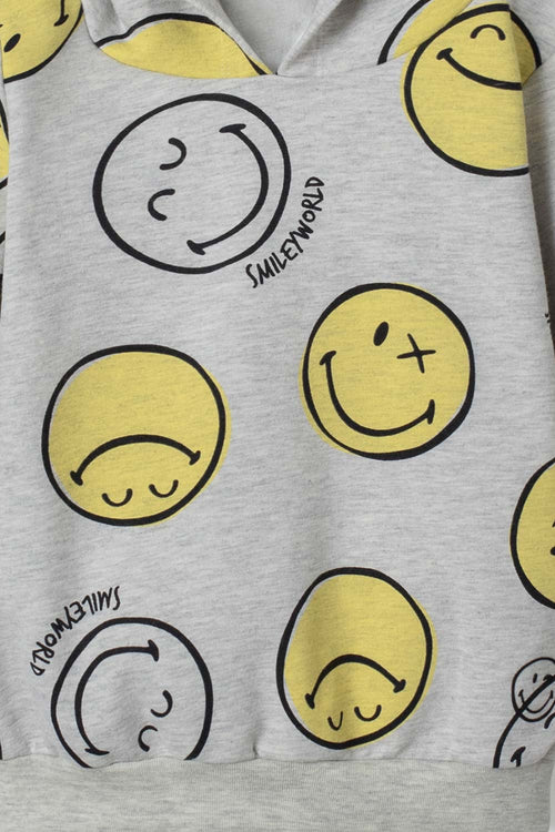 Card slide image -  CONJUNTO DE SMILEY GRIS JASPE DE PANTALÓN LARGO PARA NIÑO 2T A 5T