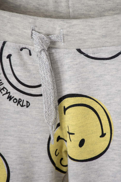 Card slide image -  CONJUNTO DE SMILEY GRIS JASPE DE PANTALÓN LARGO PARA NIÑO 2T A 5T