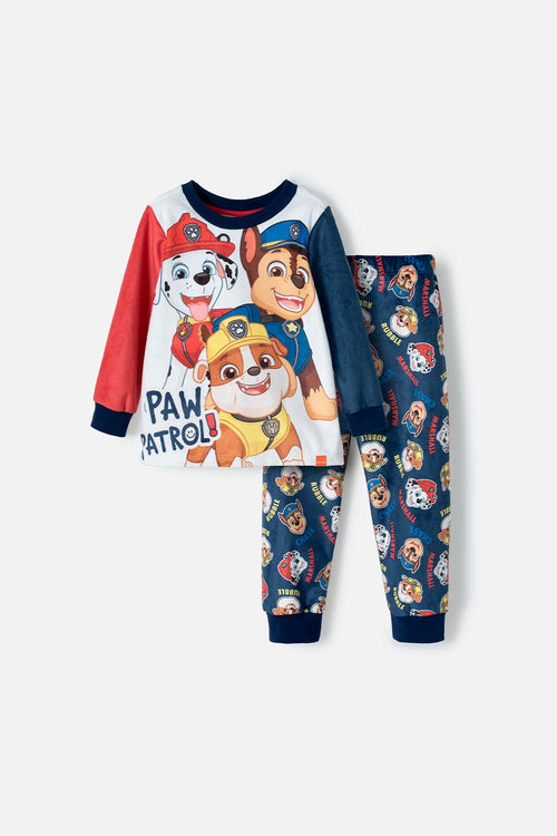 PIJAMA DE PAW PATROL MANGA LARGA AZUL Y BLANCO PARA NIÑO 2T A 5T