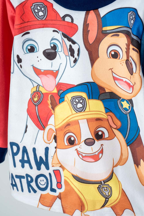 PIJAMA DE PAW PATROL MANGA LARGA AZUL Y BLANCO PARA NIÑO 2T A 5T