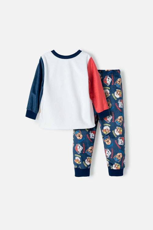 PIJAMA DE PAW PATROL MANGA LARGA AZUL Y BLANCO PARA NIÑO 2T A 5T
