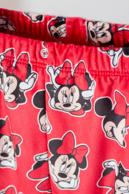 PIJAMA DE MINNIE MOUSE MANGA LARGA ROJO PARA BEBÉ NIÑA