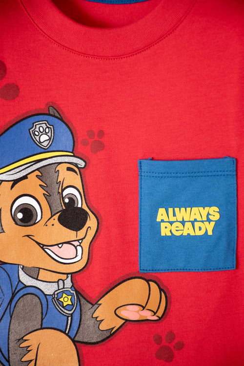 Card slide image -  CAMISETA DE PAW PATROL MANGA CORTA ROJO PARA NIÑO 2T A 5T
