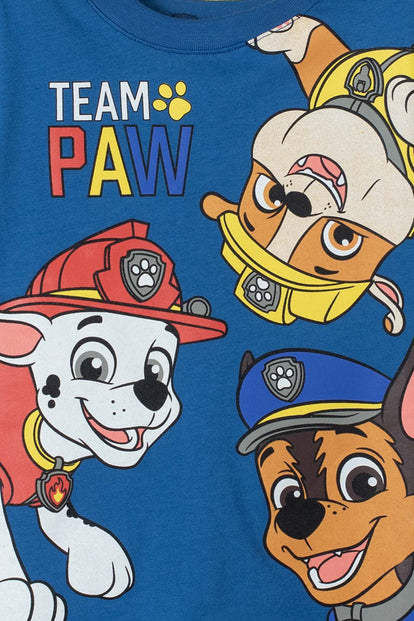 CAMISETA DE PAW PATROL MANGA CORTA AZUL PARA NIÑO 2T A 6T