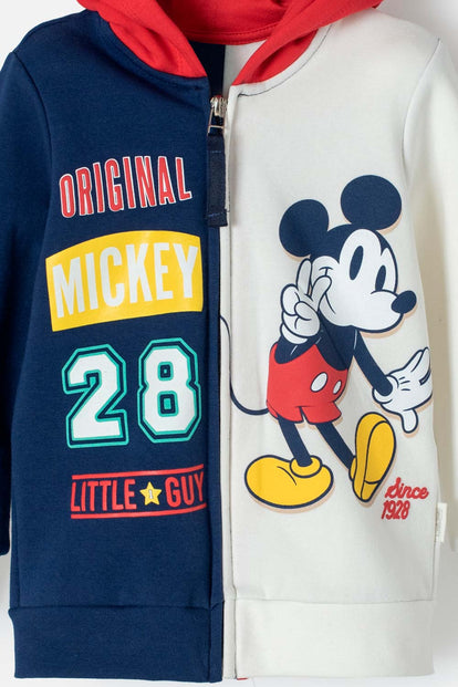 BUZO DE MICKEY MOUSE CON CAPUCHA MULTICOLOR PARA NIÑO 2T A 5T