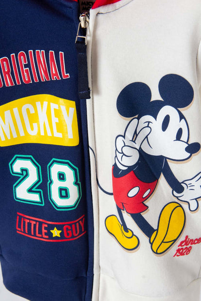 BUZO DE MICKEY MOUSE CON CAPUCHA MULTICOLOR PARA NIÑO 2T A 5T