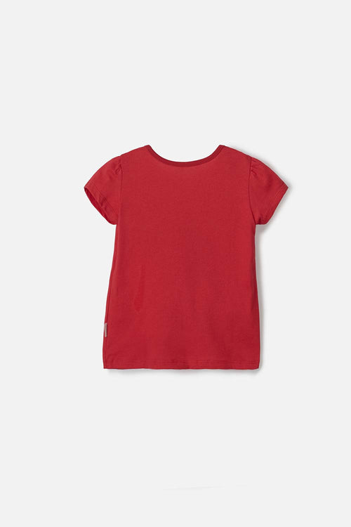 Card slide image -  CAMISETA DE MINNIE MOUSE ROJA MANGA CORTA PARA NIÑA 2T A 5T