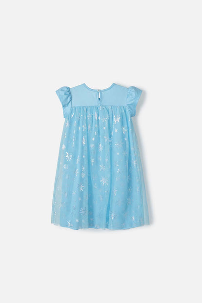  PIJAMA DE FROZEN AZUL TIPO BATOLA PARA NIÑA 2T A 5T