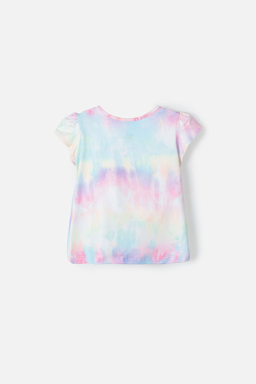 Card slide image -  CAMISETA DE SMILEY MULTICOLOR ESTAMPADA PARA NIÑA 2T A 5T