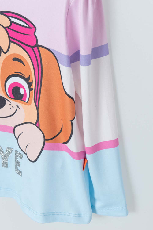 CAMISETA DE PAW PATROL MANGA LARGA ROSADA PARA NIÑA 2T A 5T