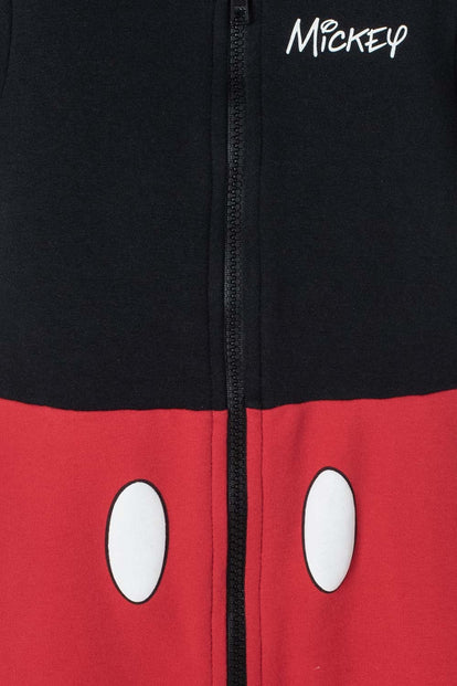  ENTERIZO DE MICKEY MOUSE NEGRO Y ROJO PARA BEBÉ NIÑO