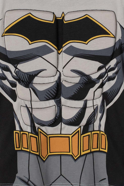 CAMISETA DE BATMAN MANGA CORTA GRIS PARA NIÑO 2T A 5T