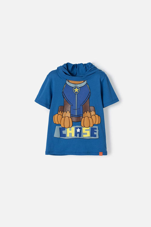 CAMISETA DE PAW PATROL AZUL MANGA CORTA PARA NIÑO 2T A 5T