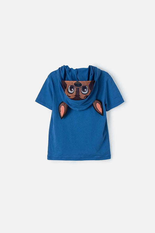 CAMISETA DE PAW PATROL AZUL MANGA CORTA PARA NIÑO 2T A 5T