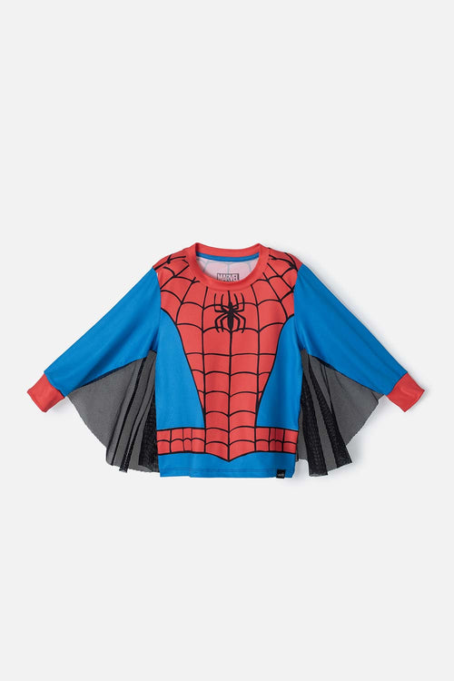 Card slide image -  PIJAMA DE SPIDER-MAN CON PANTALÓN LARGO AZUL, ROJO Y NEGRO PARA NIÑO 2T A 5T