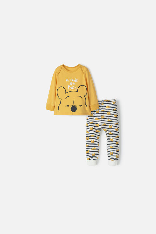 Card slide image -  PIJAMA DE WINNIE THE POOH CON PANTALÓN LARGO MULTICOLOR PARA BEBÉ NIÑO