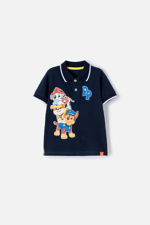 Card slide image -  CAMISETA DE PAW PATROL AZUL TIPO POLO PARA NIÑO 2T A 5T