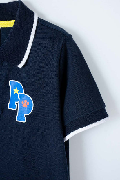 CAMISETA DE PAW PATROL AZUL TIPO POLO PARA NIÑO 2T A 5T